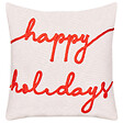 BELIANI - Lot de 2 coussins décoratifs EXACUM Velours 45 x 45 cm Blanc Motif de Noël - vignette