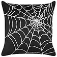 BELIANI - Lot de 2 coussins décoratifs LYCORIS Velours 45 x 45 cm Noir Motif abstrait - vignette