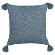 BELIANI - Lot de 2 coussins décoratifs RIBES Velours 45 x 45 cm Bleu foncé Motif floral - vignette