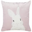 BELIANI - Lot de 2 coussins décoratifs IBERIS Velours 45 x 45 cm Rose - vignette