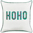 BELIANI - Lot de 2 coussins décoratifs JOYCANDY Coton 45 x 45 cm Blanc Motif de Noël - vignette