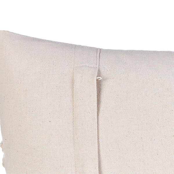 BELIANI - Lot de 2 coussins décoratifs KALAM Coton 45 x 45 cm Beige clair Motif géométrique - large