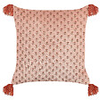BELIANI - Lot de 2 coussins décoratifs RUMHORA Velours 45 x 45 cm Rose Motif floral - vignette