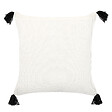 BELIANI - Lot de 2 coussins décoratifs MAYS Coton 45 x 45 cm Blanc Motif géométrique - vignette