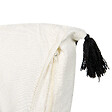 BELIANI - Lot de 2 coussins décoratifs MAYS Coton 45 x 45 cm Blanc Motif géométrique - vignette