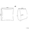BELIANI - Lot de 2 coussins décoratifs MEADOWFOAM Coton 45 x 45 cm Blanc Motif abstrait - vignette