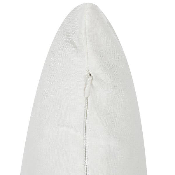 BELIANI - Lot de 2 coussins décoratifs MEADOWFOAM Coton 45 x 45 cm Blanc Motif abstrait - large
