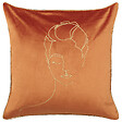 BELIANI - Lot de 2 coussins décoratifs CROCUS Velours 45 x 45 cm Orange Motif abstrait - vignette