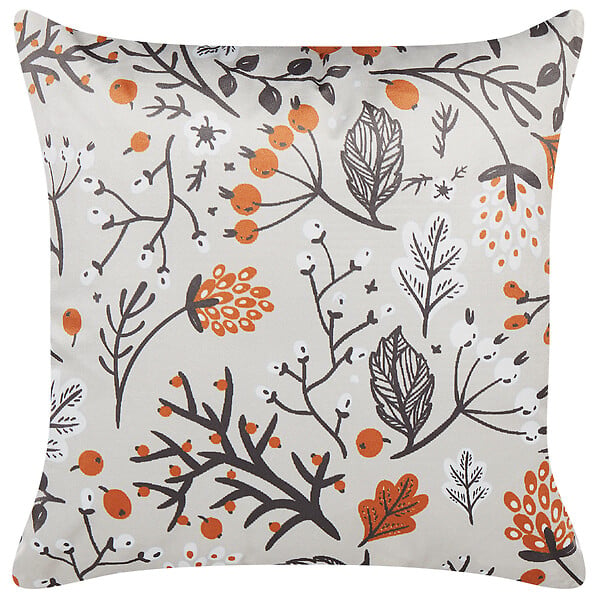 BELIANI - Lot de 2 coussins décoratifs MONTBRETIA Velours 45 x 45 cm Multicolore Motif de plante - large
