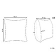 BELIANI - Lot de 2 coussins décoratifs PALMIER Velours 45 x 45 cm Blanc cassé Motif de Noël - vignette
