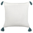 BELIANI - Lot de 2 coussins décoratifs CORNUS Coton 45 x 45 cm Bleu Motif floral - vignette