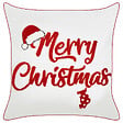 BELIANI - Lot de 2 coussins décoratifs PIZZELLE Coton 45 x 45 cm Blanc cassé Motif de Noël - vignette