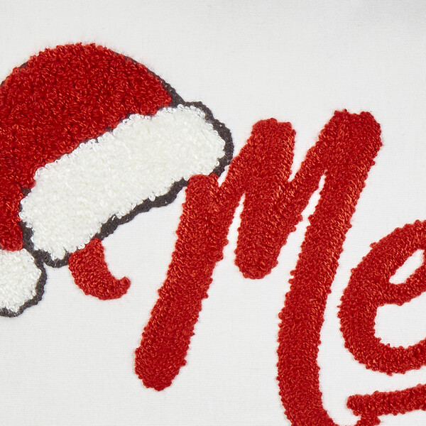 BELIANI - Lot de 2 coussins décoratifs PIZZELLE Coton 45 x 45 cm Blanc cassé Motif de Noël - large