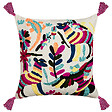 BELIANI - Lot de 2 coussins décoratifs RAIGANJ Coton 50 x 50 cm Multicolore Motif abstrait - vignette
