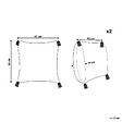 BELIANI - Lot de 2 coussins décoratifs TILIA Coton 45 x 45 cm Bleu Motif géométrique - vignette