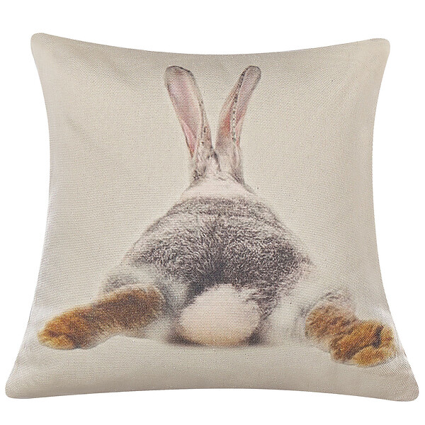 BELIANI - Lot de 2 coussins décoratifs BUXUS 45 x 45 cm Taupe - large