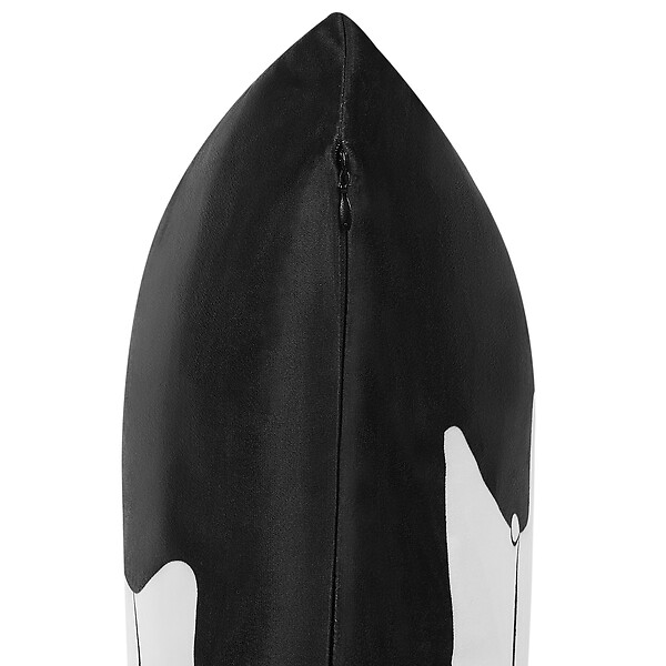 BELIANI - Lot de 2 coussins décoratifs MANDEVILLA Velours 45 x 45 cm Noir Motif abstrait - large