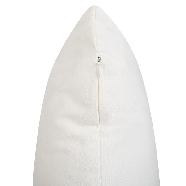 BELIANI - Lot de 2 coussins décoratifs RUSCUS Coton 45 x 45 cm Blanc Motif abstrait - large