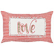 BELIANI - Lot de 2 coussins décoratifs ALSINE Coton 30 x 50 cm Rouge À rayure - vignette