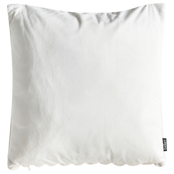 BELIANI - Lot de 2 coussins décoratifs RAKYA 45 x 45 cm Fourrure synthétique Beige clair À rayure - large