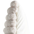 BELIANI - Lot de 2 coussins décoratifs RAKYA 45 x 45 cm Fourrure synthétique Beige clair À rayure - vignette