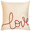 BELIANI - Lot de 2 coussins décoratifs ROTALA Coton 45 x 45 cm Beige Texte - vignette