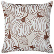 BELIANI - Lot de 2 coussins décoratifs GOURD Velours 45 x 45 cm Beige Motif de plante - vignette