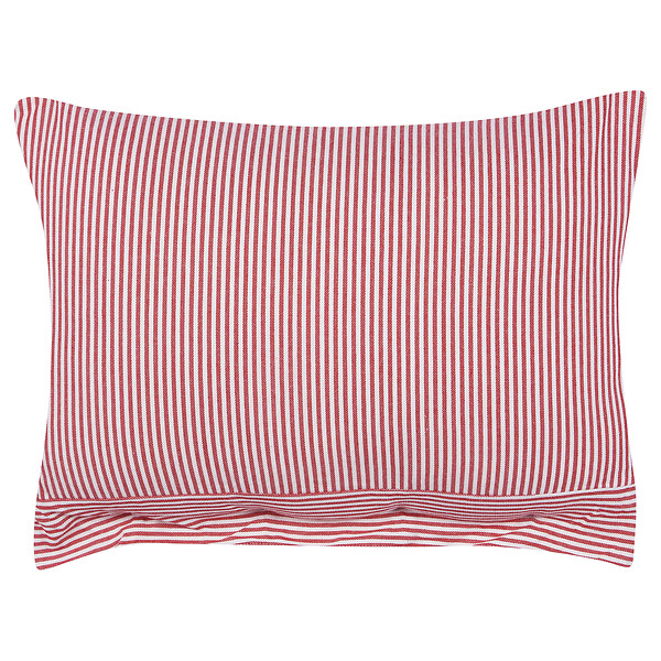 BELIANI - Lot de 2 coussins décoratifs AALITA Coton 40 x 60 cm Rouge À rayure - large