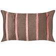 BELIANI - Lot de 2 coussins décoratifs CRODYLINE Velours 35 x 60 cm Marron À rayure - vignette