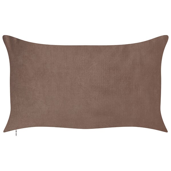 BELIANI - Lot de 2 coussins décoratifs CRODYLINE Velours 35 x 60 cm Marron À rayure - large