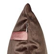 BELIANI - Lot de 2 coussins décoratifs CRODYLINE Velours 35 x 60 cm Marron À rayure - vignette