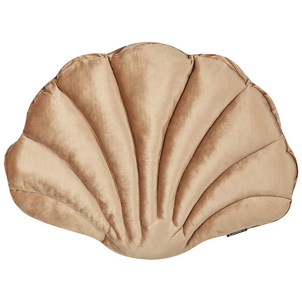 BELIANI - Lot de 2 coussins décoratifs CONSOLIDA Velours 47 x 35 cm Beige sable Unicolore - large