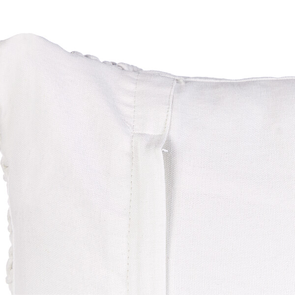 BELIANI - Lot de 2 coussins décoratifs BAMIAN Coton 45 x 45 cm Blanc cassé Motif géométrique - large