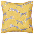 BELIANI - Lot de 2 coussins décoratifs ARALES Coton 45 x 45 cm Jaune Motif animal - vignette
