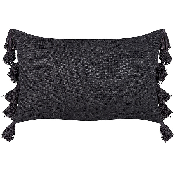 BELIANI - Lot de 2 coussins décoratifs LYTHRUM Coton 45 x 45 cm Gris foncé Unicolore - large