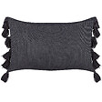 BELIANI - Lot de 2 coussins décoratifs LYTHRUM Coton 45 x 45 cm Gris foncé Unicolore - vignette