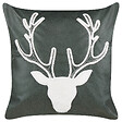 BELIANI - Lot de 2 coussins décoratifs BICOCCA Velours 45 x 45 cm Vert foncé Motif de Noël - vignette