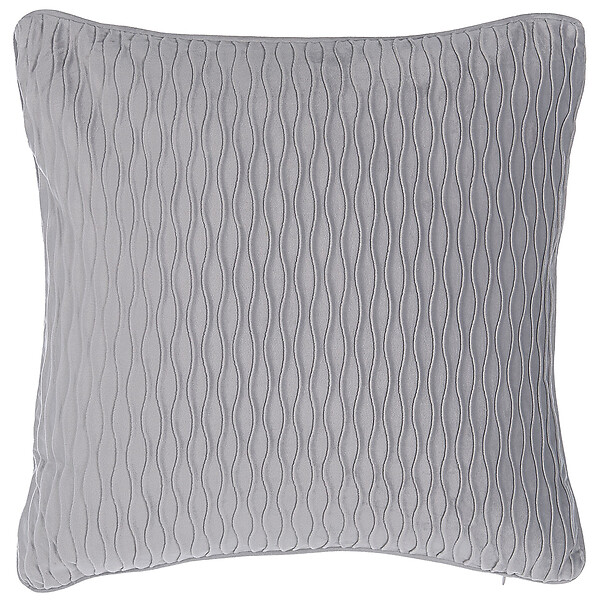 BELIANI - Lot de 2 coussins décoratifs MOTARI Velours 45 x 45 cm Gris Motif géométrique - large