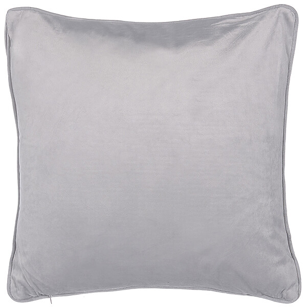 BELIANI - Lot de 2 coussins décoratifs MOTARI Velours 45 x 45 cm Gris Motif géométrique - large