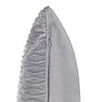 BELIANI - Lot de 2 coussins décoratifs MOTARI Velours 45 x 45 cm Gris Motif géométrique - vignette