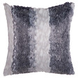 BELIANI - Lot de 2 coussins décoratifs HORDEUM Fourrure synthétique 45 x 45 cm Gris À rayure - vignette