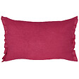 BELIANI - Lot de 2 coussins décoratifs SASSAFRAS Lin 30 x 45 cm Rouge Bordeaux Unicolore - vignette