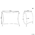 BELIANI - Lot de 2 coussins décoratifs SCHEFFLERA Velours 30 x 50 cm Blanc Motif géométrique - vignette