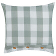 BELIANI - Lot de 2 coussins décoratifs TAMNINE 45 x 45 cm Vert menthe À carreaux - vignette