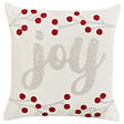BELIANI - Lot de 2 coussins décoratifs PRALINE Velours 45 x 45 cm Blanc Motif de Noël - vignette