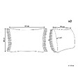 BELIANI - Lot de 2 coussins décoratifs TANSY Coton 40 x 60 cm Rose Unicolore - vignette