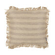 BELIANI - Lot de 2 coussins décoratifs CIRSIUM Jute 45 x 45 cm Beige À rayure - vignette