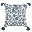 BELIANI - Lot de 2 coussins décoratifs RUMEX Coton 45 x 45 cm Bleu Motif floral - vignette