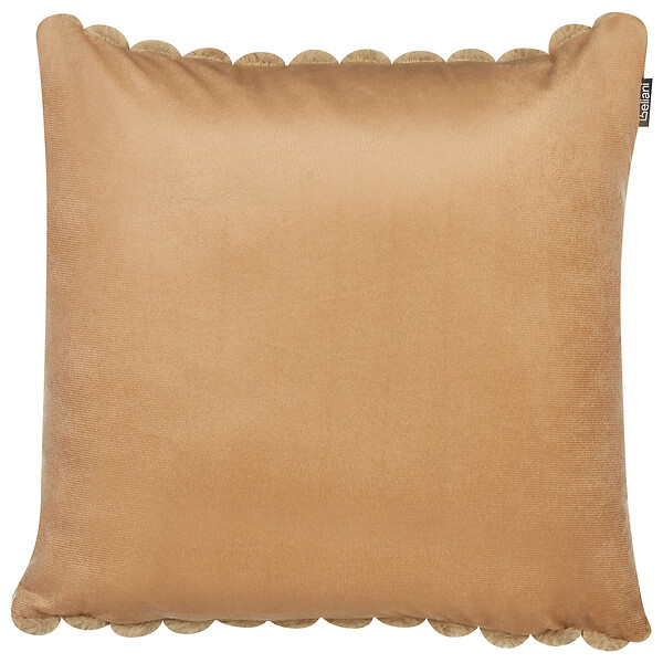 BELIANI - Lot de 2 coussins décoratifs RAKYA Fourrure synthétique 45 x 45 cm Marron clair À rayure - large