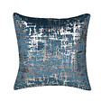 BELIANI - Lot de 2 coussins décoratifs GARDENIA Velours 45 x 45 cm Bleu Motif abstrait - vignette